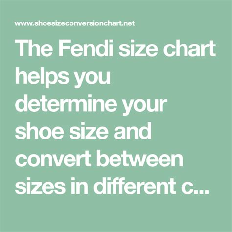 Fendi size guide UK